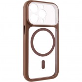 Чохол TPU+PC GETMAN Moon Clear with MagSafe для Apple iPhone 13 Pro Max (6.7") Brown
