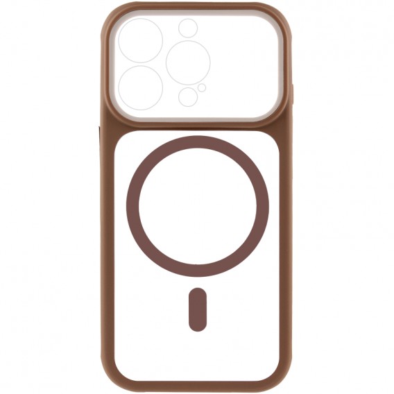 Чехол TPU+PC GETMAN Moon Clear with MagSafe для Apple iPhone 13 Pro Max (6.7") Brown Чехол TPU+PC GETMAN Moon Clear with MagSafe для Apple iPhone 13 Pro Max (6.7") Brown