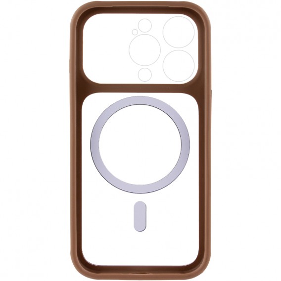 Чехол TPU+PC GETMAN Moon Clear with MagSafe для Apple iPhone 13 Pro Max (6.7") Brown Чехол TPU+PC GETMAN Moon Clear with MagSafe для Apple iPhone 13 Pro Max (6.7") Brown
