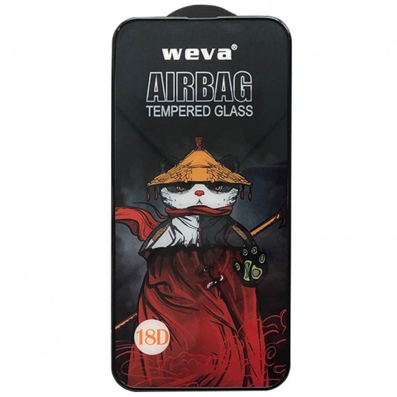 Защитное 2.5D стекло Weva AirBag (тех.пак) для Apple iPhone 13 mini (5.4") Черный