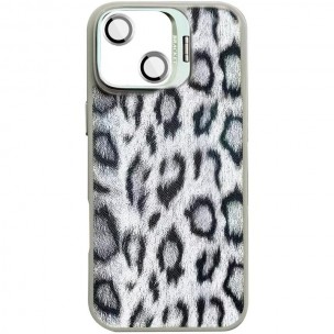 Чехол TPU+PC Wild Leopard with Magnetic Fit and Lens для Apple iPhone 13 / 14 (6.1") Grey