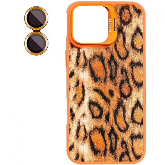 Чохол TPU+PC Wild Leopard with Magnetic Fit and Lens для Apple iPhone 13 / 14 (6.1") Orange