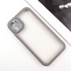 TPU чохол Transparent + Colour 1,5mm для Apple iPhone 12 (6.1") Grey