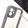 TPU чохол Transparent + Colour 1,5mm для Apple iPhone 12 (6.1") Grey