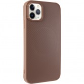 TPU чехол Carbon Protective with Magsafe для Apple iPhone 12 Pro Max (6.7") Coffee