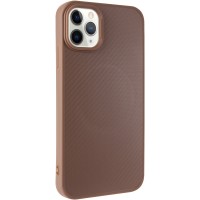 TPU чохол Carbon Protective with Magsafe для Apple iPhone 12 Pro Max (6.7") Coffee