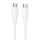 Дата кабель Hoco X124 Bien silicone Type-C to Type-C 60W (1m) White