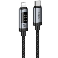 Дата кабель Hoco U148 Lord with display Type-C to Lightning 27W (1.2m) Black Дата кабель Hoco U148 Lord with display Type-C to Lightning 27W (1.2m) Black