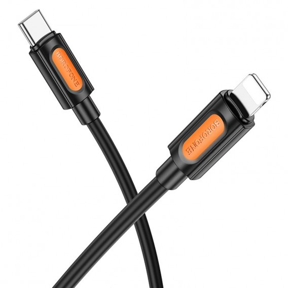 Дата кабель Borofone BX114 Structure Type-C to Lightning 27W (1m) Black Дата кабель Borofone BX114 Structure Type-C to Lightning 27W (1m) Black