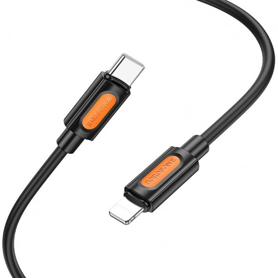 Дата кабель Borofone BX114 Structure Type-C to Lightning 27W (1m) Black Дата кабель Borofone BX114 Structure Type-C to Lightning 27W (1m) Black
