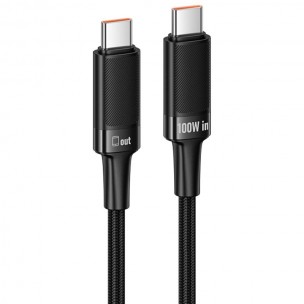 Дата кабель Hoco U153 Extreme Type-C to Type-C 100W (1.2m) Black