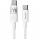 Дата кабель Baseus Display 2 Type-C to Type-C 100W (1m) (P10382702) Moon White Дата кабель Baseus Display 2 Type-C to Type-C 100W (1m) (P10382702) Moon White