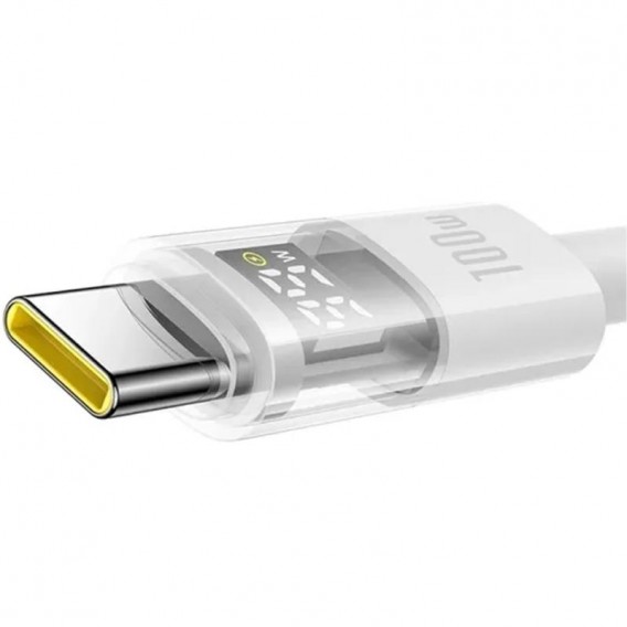 Дата кабель Baseus Display 2 Type-C to Type-C 100W (1m) (P10382702) Moon White Дата кабель Baseus Display 2 Type-C to Type-C 100W (1m) (P10382702) Moon White