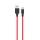 Дата кабель Hoco X21 Silicone Type-C Cable (1m) Чорний / Червоний