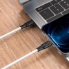 Дата кабель Hoco X21 Plus Silicone Type-C to Lightning (1m) Чорний / Білий