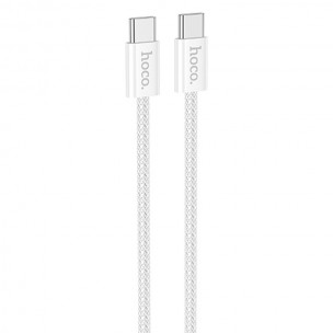 Дата кабель Hoco X104 Source 60W Type-C to Type-C (1m) White