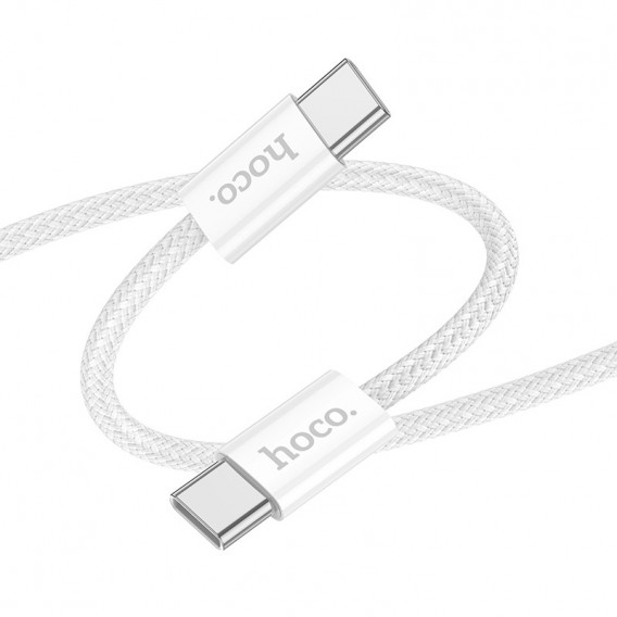 Дата кабель Hoco X104 Source 60W Type-C to Type-C (1m) White Дата кабель Hoco X104 Source 60W Type-C to Type-C (1m) White