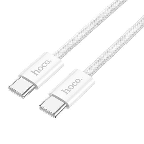 Дата кабель Hoco X104 Source 60W Type-C to Type-C (1m) White Дата кабель Hoco X104 Source 60W Type-C to Type-C (1m) White