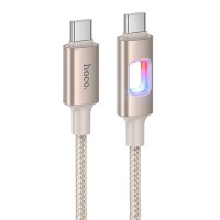 Дата кабель Hoco U144 New Type-C to Type-C 60W (1.2m) Gold Дата кабель Hoco U144 New Type-C to Type-C 60W (1.2m) Gold