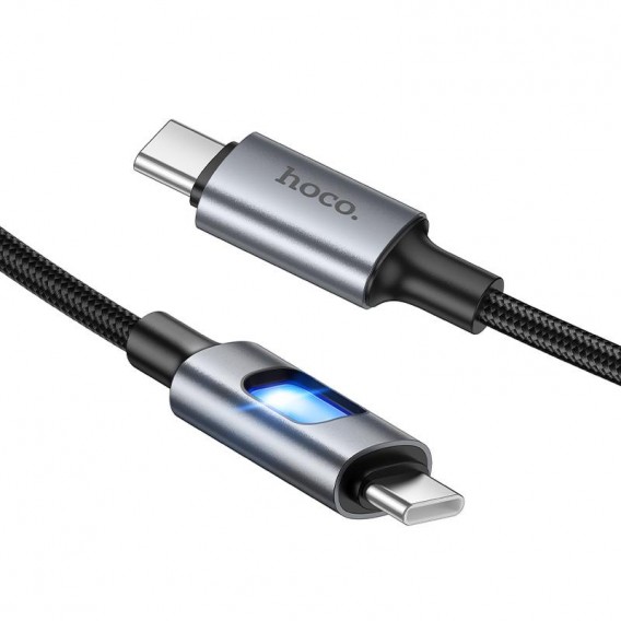 Дата кабель Hoco U144 New Type-C to Type-C 60W (1.2m) Black Дата кабель Hoco U144 New Type-C to Type-C 60W (1.2m) Black