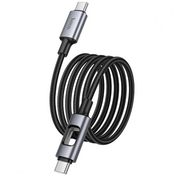 Дата кабель Hoco U144 New Type-C to Type-C 60W (1.2m) Black Дата кабель Hoco U144 New Type-C to Type-C 60W (1.2m) Black