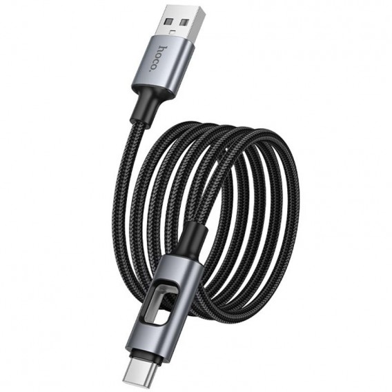 Дата кабель Hoco U144 New USB to Type-C 3A (1.2m) Black Дата кабель Hoco U144 New USB to Type-C 3A (1.2m) Black