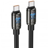 Дата кабель Hoco U143 Joy Type-C to Type-C 240W (1.2m) Black Дата кабель Hoco U143 Joy Type-C to Type-C 240W (1.2m) Black