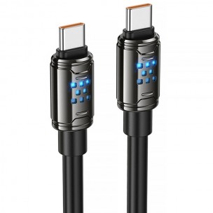 Дата кабель Hoco U143 Joy Type-C to Type-C 240W (1.2m) Black Дата кабель Hoco U143 Joy Type-C to Type-C 240W (1.2m) Black