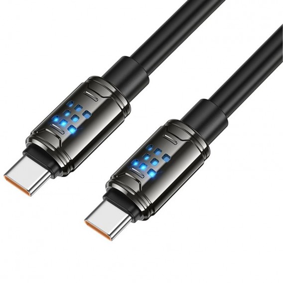 Дата кабель Hoco U143 Joy Type-C to Type-C 240W (1.2m) Black Дата кабель Hoco U143 Joy Type-C to Type-C 240W (1.2m) Black