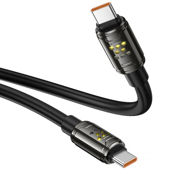 Дата кабель Hoco U143 Joy Type-C to Type-C 240W (1.2m) Black Дата кабель Hoco U143 Joy Type-C to Type-C 240W (1.2m) Black