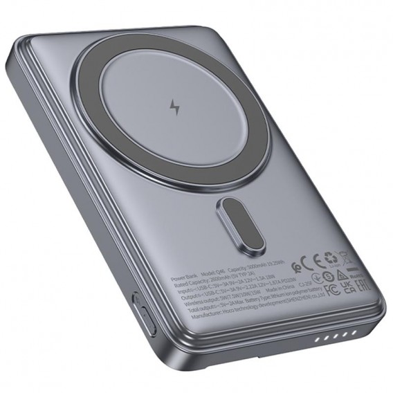 Портативний ЗП Power Bank Hoco Q46 Title PD20W з БЗП+card holder 5000 mAh Silver gray Портативний ЗП Power Bank Hoco Q46 Title PD20W з БЗП+card holder 5000 mAh Silver gray