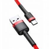 Дата кабель Baseus Cafule USB to Type-C Cable 3A (1m) (CATKLF-B) Червоний / Чорний Дата кабель Baseus Cafule USB to Type-C Cable 3A (1m) (CATKLF-B) Червоний / Чорний
