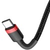 Дата кабель Baseus Cafule USB to Type-C Cable 3A (1m) (CATKLF-B) Червоний / Чорний
