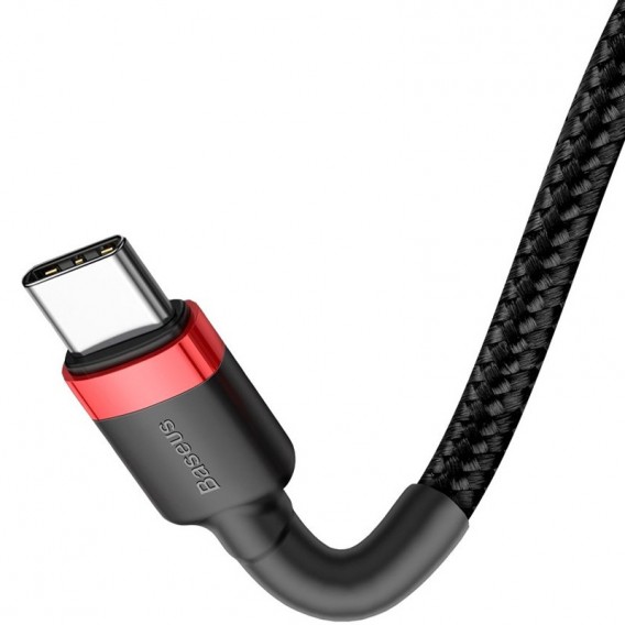 Дата кабель Baseus Cafule USB to Type-C Cable 3A (1m) (CATKLF-B) Червоний / Чорний Дата кабель Baseus Cafule USB to Type-C Cable 3A (1m) (CATKLF-B) Червоний / Чорний