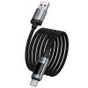 Дата кабель Hoco U148 Lord with display USB to Type-C 100W (1.2m) Black