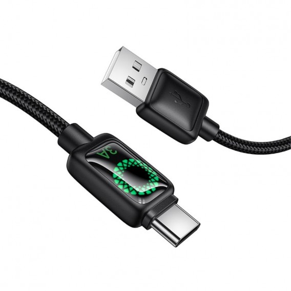 Дата кабель Hoco U146 Mundo USB to Type-C 36W (1.2m) Black Дата кабель Hoco U146 Mundo USB to Type-C 36W (1.2m) Black