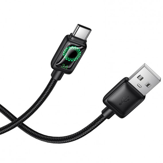 Дата кабель Hoco U146 Mundo USB to Type-C 36W (1.2m) Black Дата кабель Hoco U146 Mundo USB to Type-C 36W (1.2m) Black