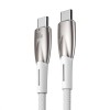 Дата кабель Baseus Glimmer Series Fast Charging Type-C to Type-C 100W 1m (CADH00070) White
