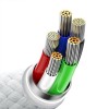 Дата кабель Baseus Glimmer Series Fast Charging Type-C to Type-C 100W 1m (CADH00070) White