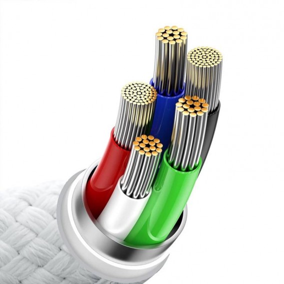 Дата кабель Baseus Glimmer Series Fast Charging Type-C to Type-C 100W 1m (CADH00070) White Дата кабель Baseus Glimmer Series Fast Charging Type-C to Type-C 100W 1m (CADH00070) White