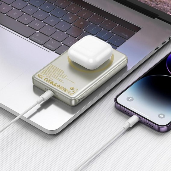 Портативний ЗП Power Bank Hoco Q26A Joy PD20W з БЗП 10000 mAh Titanium gold Портативний ЗП Power Bank Hoco Q26A Joy PD20W з БЗП 10000 mAh Titanium gold