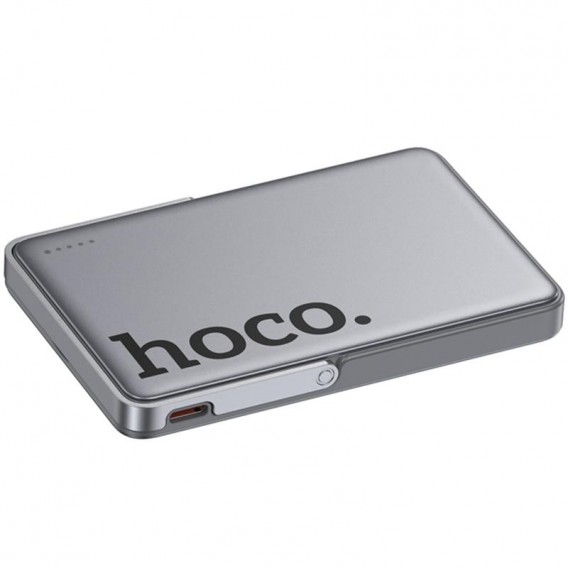 Портативний ЗП Power Bank Hoco Q36 Sunlight magnetic suction+holder PD20W з БЗП 5000 mAh Metal grey Портативний ЗП Power Bank Hoco Q36 Sunlight magnetic suction+holder PD20W з БЗП 5000 mAh Metal grey