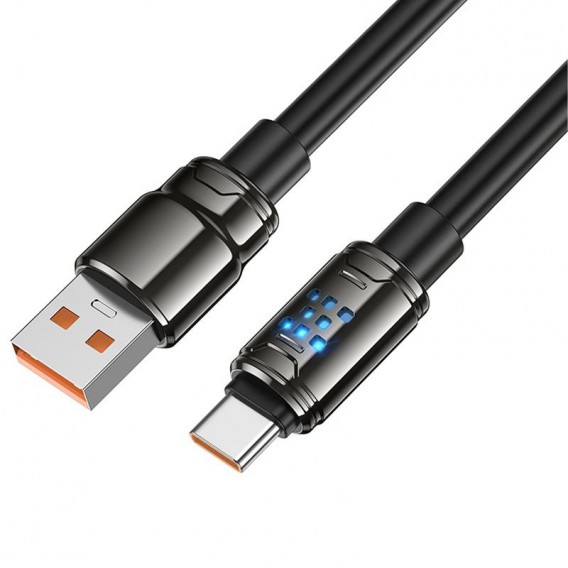 Дата кабель Hoco U143 Joy USB to Type-C 5A (1.2m) Black Дата кабель Hoco U143 Joy USB to Type-C 5A (1.2m) Black