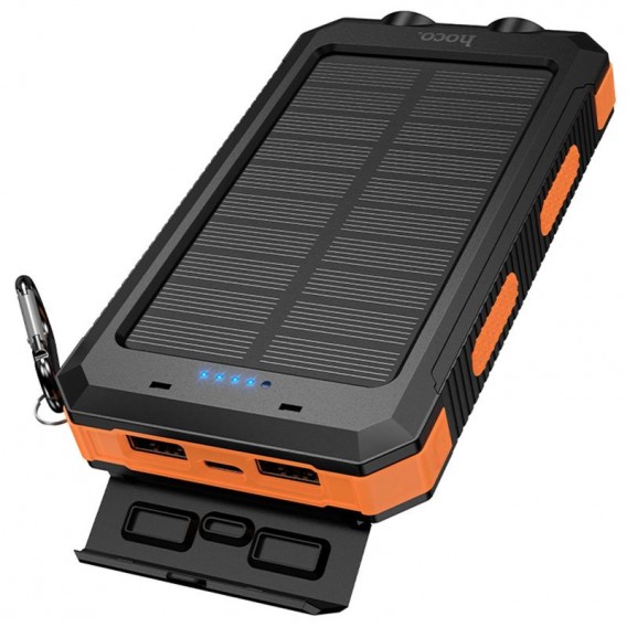 Портативний ЗП Power Bank Hoco J164 Platinum solar 10.5W with lighting 8000 mAh Black Портативний ЗП Power Bank Hoco J164 Platinum solar 10.5W with lighting 8000 mAh Black