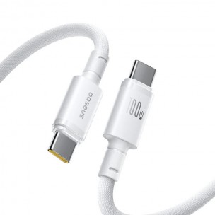 Дата кабель Baseus New Braided Type-C to Type-C 100W (2m) (E0426V) Moon White