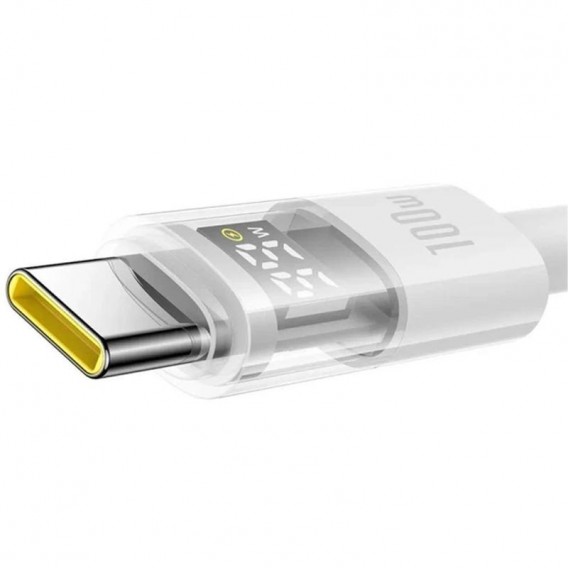 Дата кабель Baseus Display 2 USB to Type-C 100W (1m) (P10382701) Moon White Дата кабель Baseus Display 2 USB to Type-C 100W (1m) (P10382701) Moon White