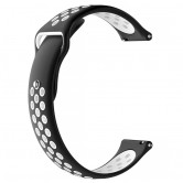 Силіконовий ремінець Active Air для Smart Watch 20mm Black / White Силіконовий ремінець Active Air для Smart Watch 20mm Black / White