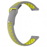 Силіконовий ремінець Active Air для Smart Watch 20mm Gray / Yellow Силіконовий ремінець Active Air для Smart Watch 20mm Gray / Yellow