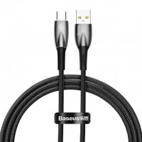 Дата кабель Baseus Glimmer Series Fast Charging Data Cable USB to Type-C 100W 1m (CADH00040) Black Дата кабель Baseus Glimmer Series Fast Charging Data Cable USB to Type-C 100W 1m (CADH00040) Black