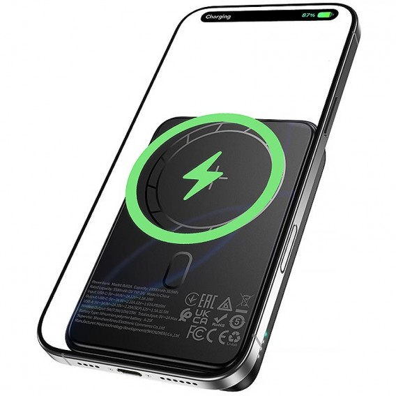 Портативний ЗП Power Bank Borofone BJ82A Dawn 20W з БЗП 10000 mAh Black Портативний ЗП Power Bank Borofone BJ82A Dawn 20W з БЗП 10000 mAh Black